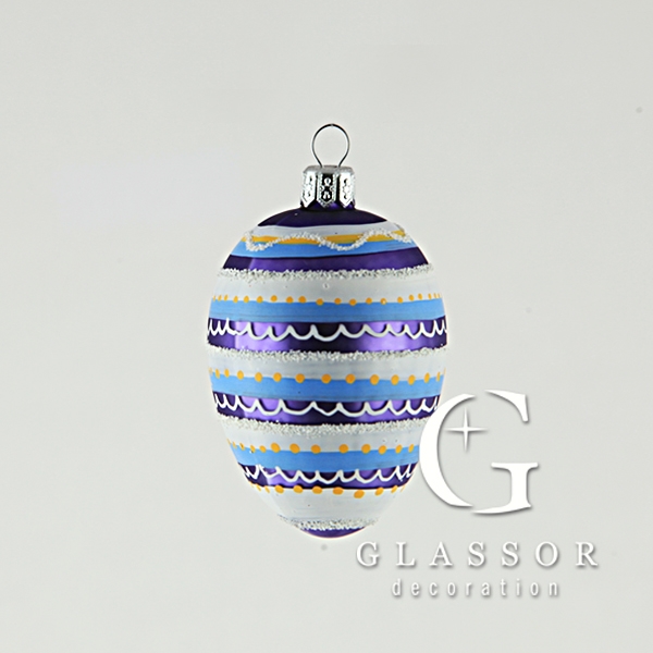 Glass Easter Ornament - Purple Egg