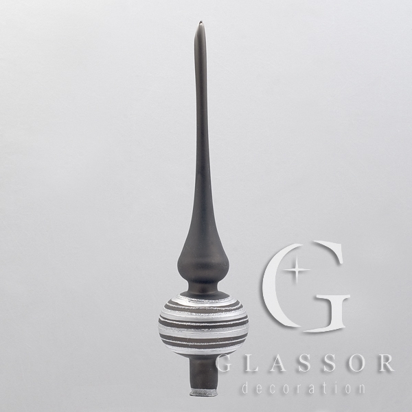 Finial Tree Topper Dark Grey Matte, Decoration