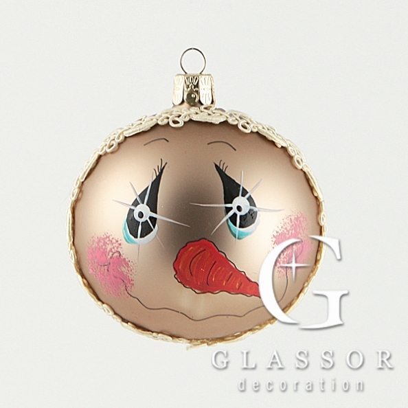 Glass Ball Brown Face, &#934; 8cm