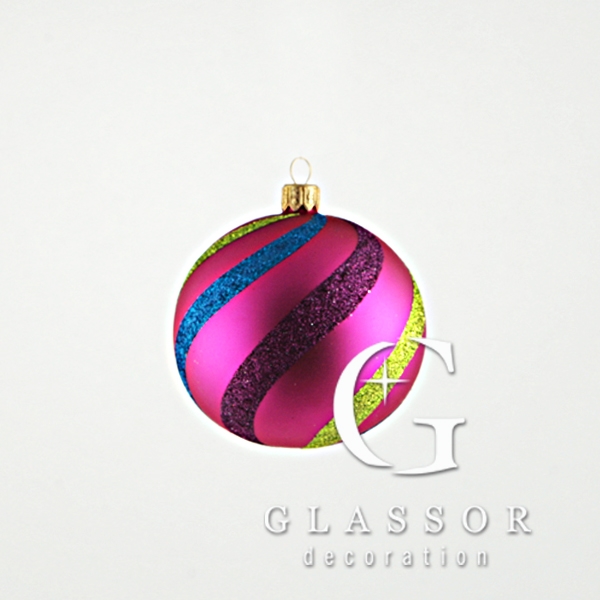 Christmas Ball in Dark Pink Matte Φ 8 cm