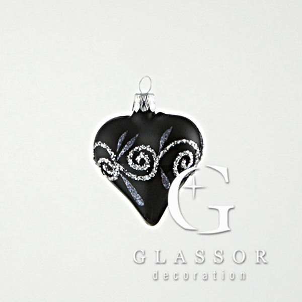 Black Heart with Decor