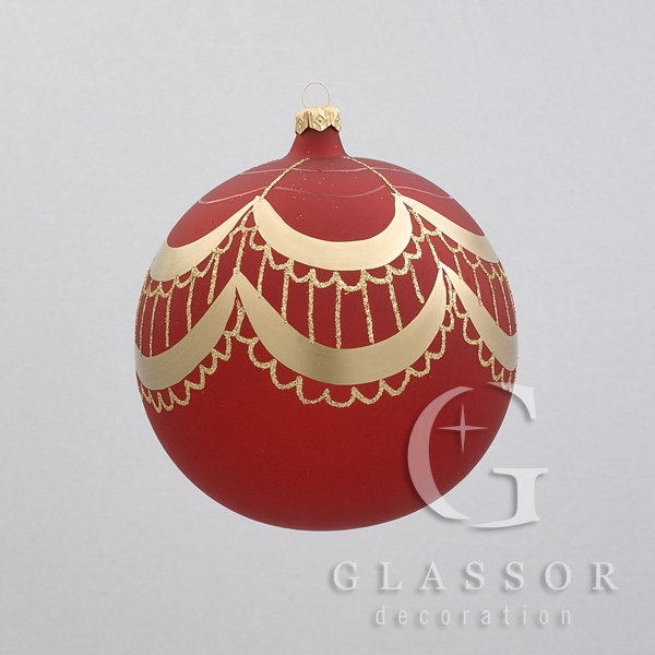 Christmas Ball Red Matte Colour Φ 8 cm