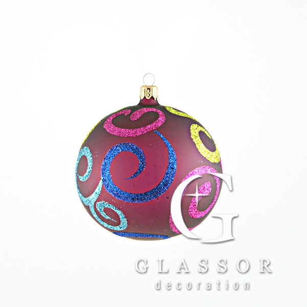 Christmas Ball Decoration in Violet Colour, Decor