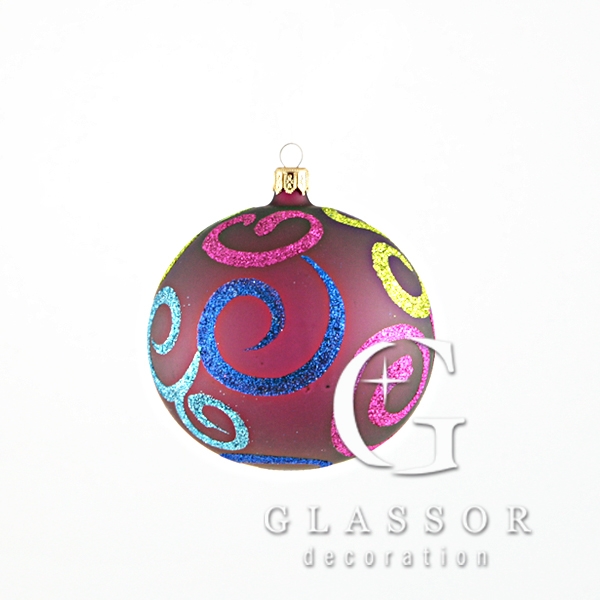 Christmas Ball Decoration in Violet Colour, Decor