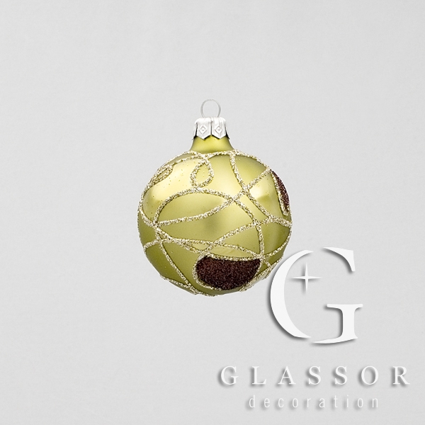 Christmas Ornaments, Green Ball Decoration , Decor Ř 5cm
