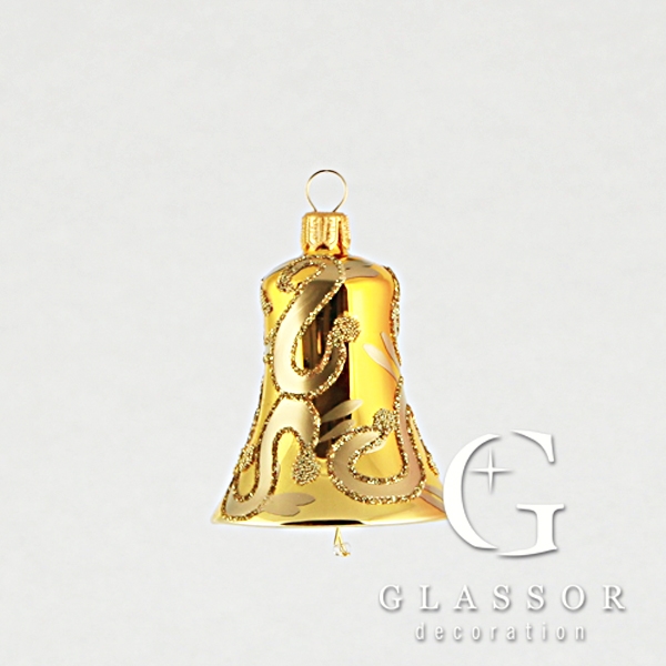 Gold Christmas bell 
