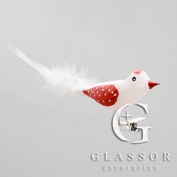 Christmas Ornaments, Little White Bird, Decorated