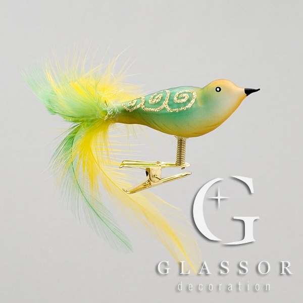 Yellow glass bird

