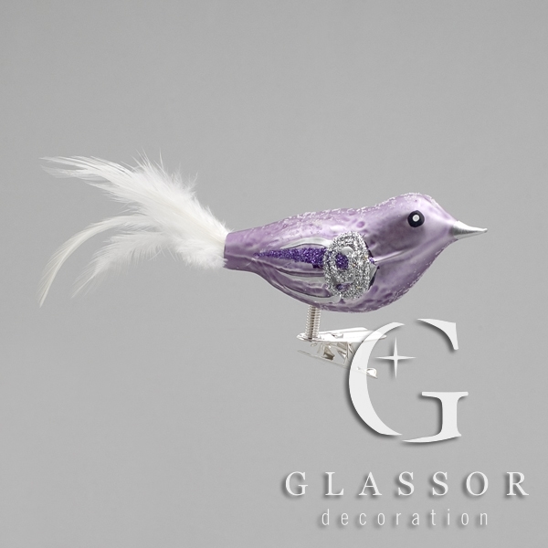 Purple glass bird matt finish
