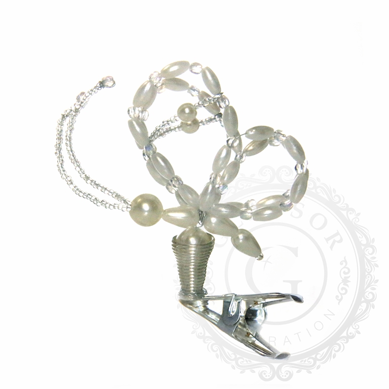 Xmas ornament - butterfly from pearls