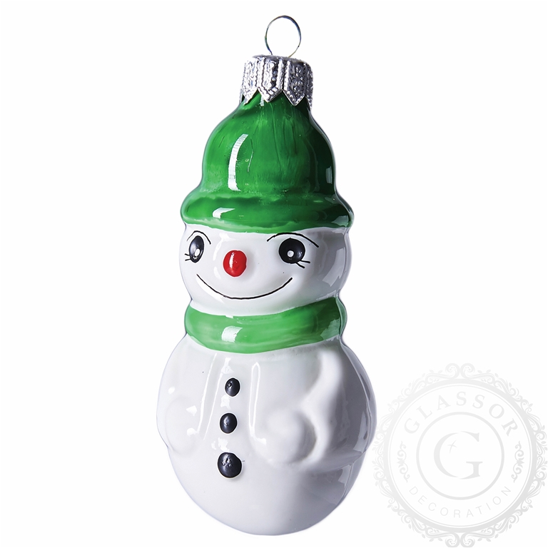 Snowman with green hat