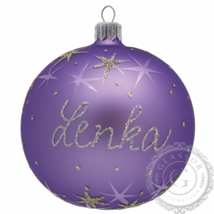 Christmas tree ball with name violet