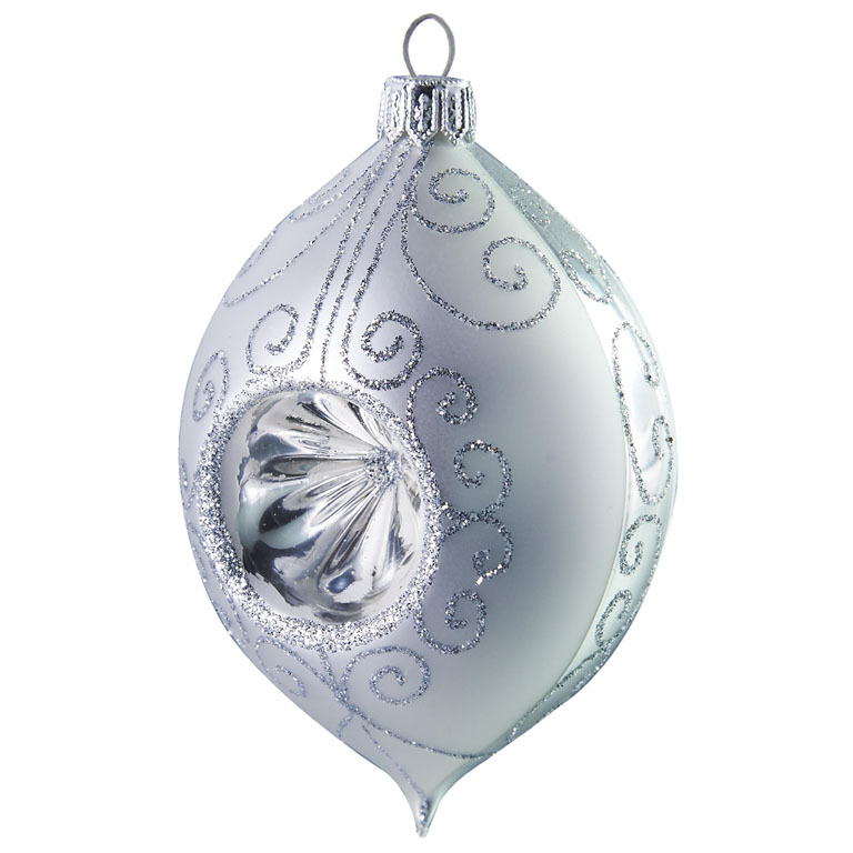 Xmas decoration - Olive in silver matt, decor