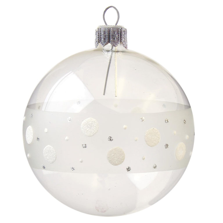 Clear ball with polka dots décor