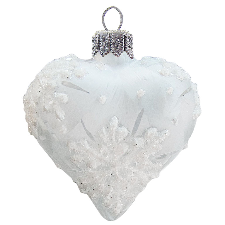 Heart with snowflake décor ice-effect