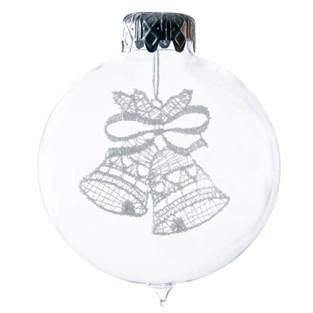 Transparent bauble with lace bells