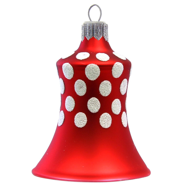 Red bell with white dots