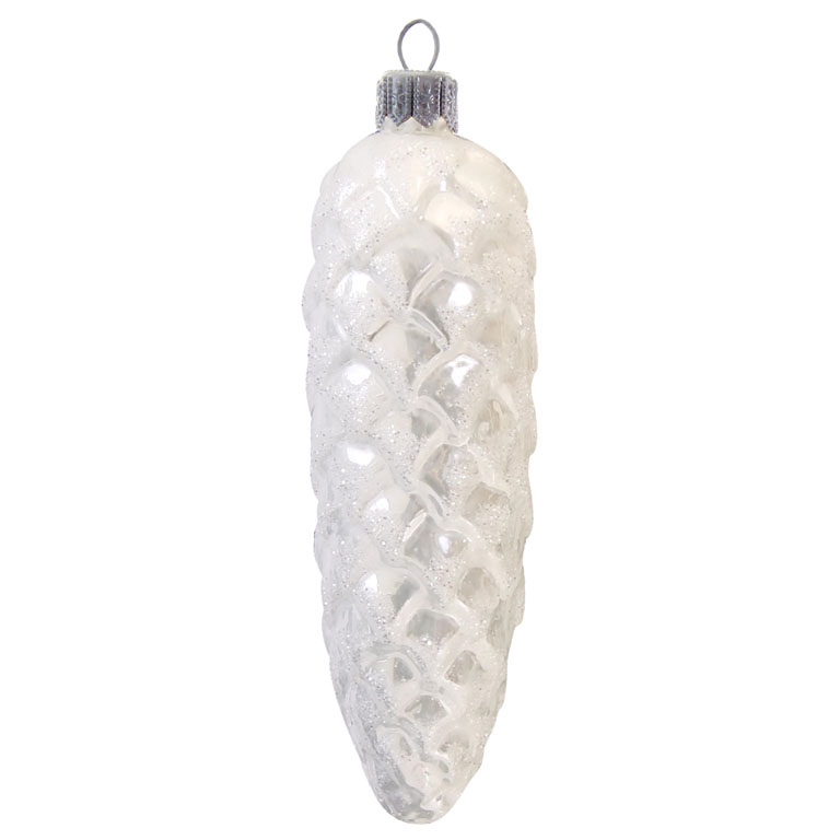 Christmas ornament pine cone white