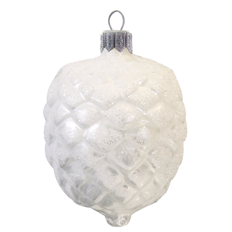 Christmas ornament pine cone white