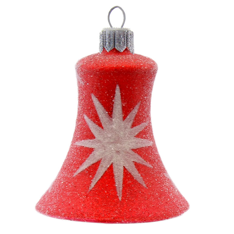 Red bell ornament with white star