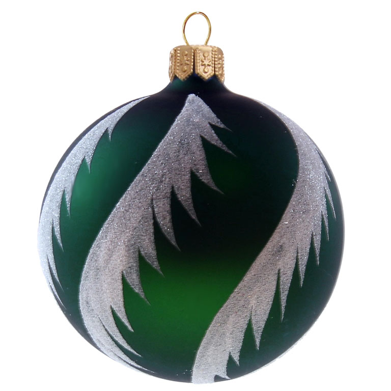 Frost white-green ball ornament