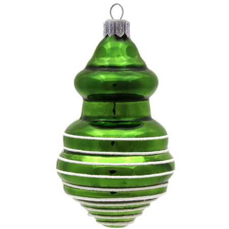Green spinning top toy decoration