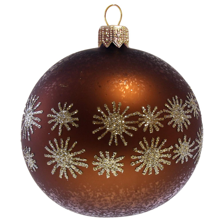 Bauble matt with lack decor and gold sun