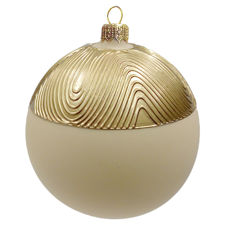 Bauble with bronze stripe and waves