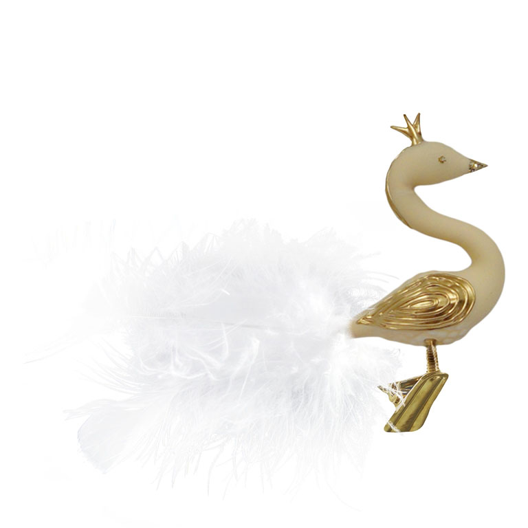 Swan with bronze decor