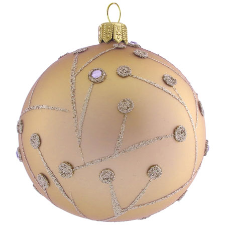 Golden brown ball with platinum twigs