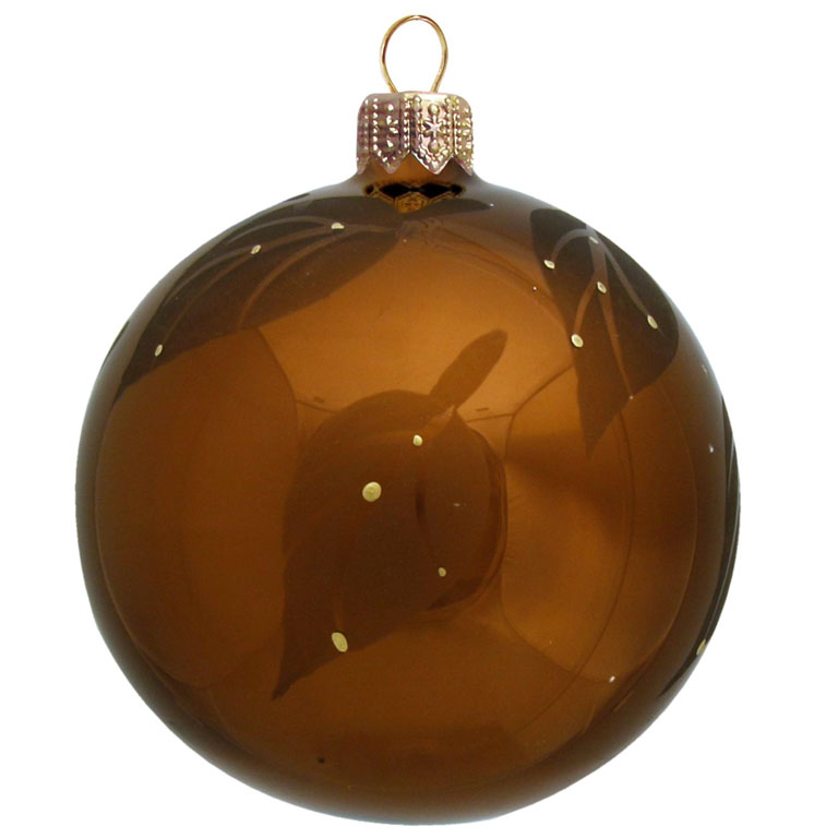 Bauble with matt leaves
