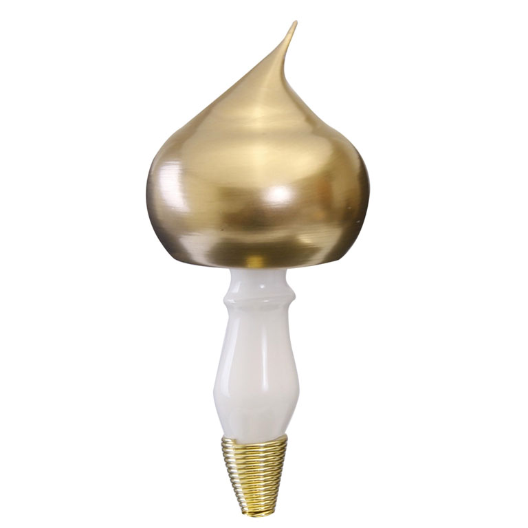 Golden Toadstool with Pointed Cap and a Clip Attachment