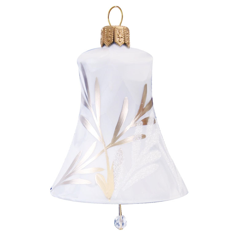 Bell white ice-effect with gold decor