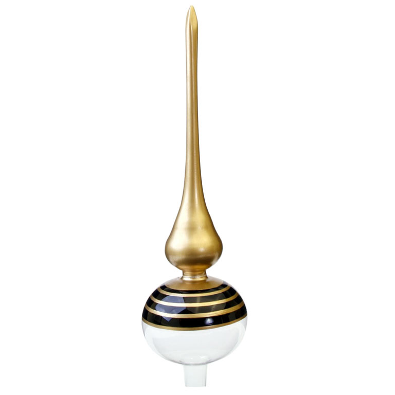Tree Topper Single-Ball Half Clear with Decor