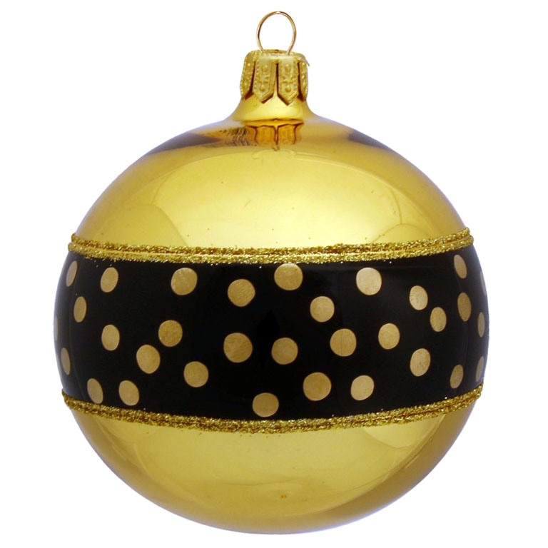 Bauble with stripes and dots