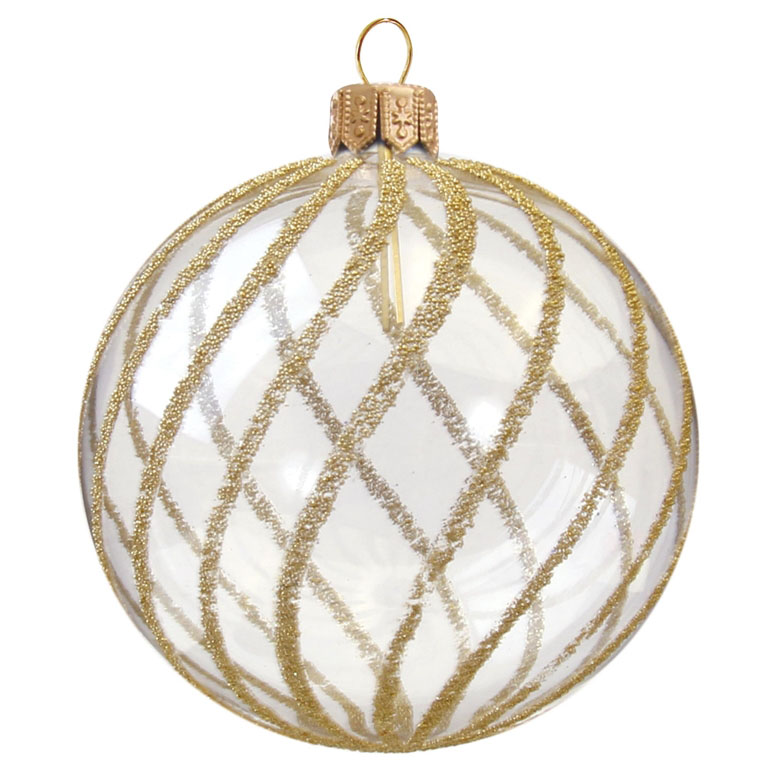 Bauble with gold spiral