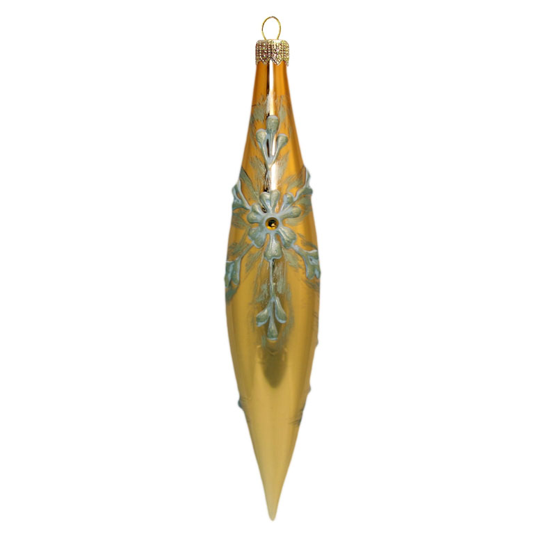 Drop with bronze flower decor