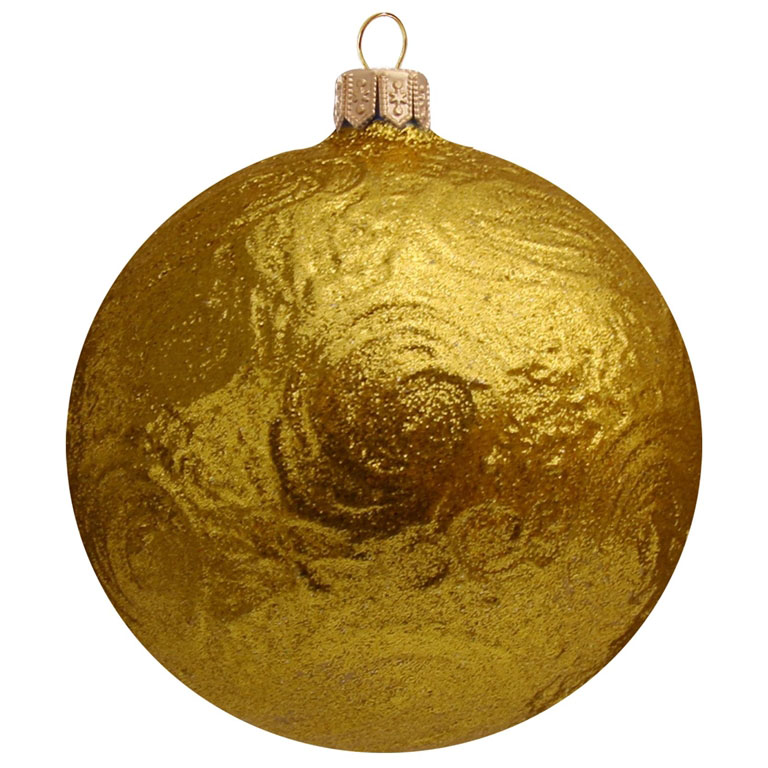 Bauble with gold glittered decor