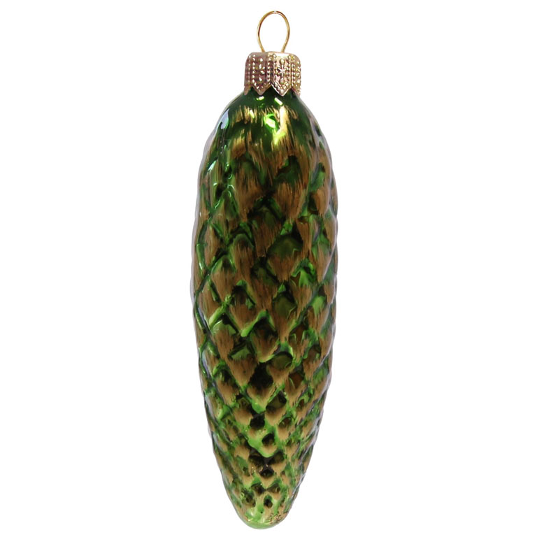 Green cone Christmas ornament
