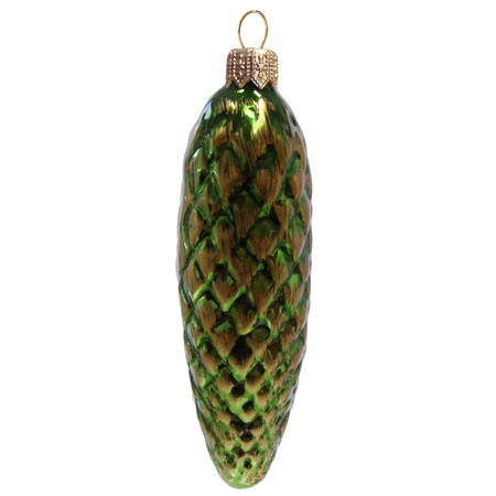 Green cone Christmas ornament