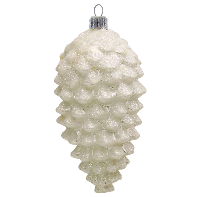 Christmas ornament pine cone white