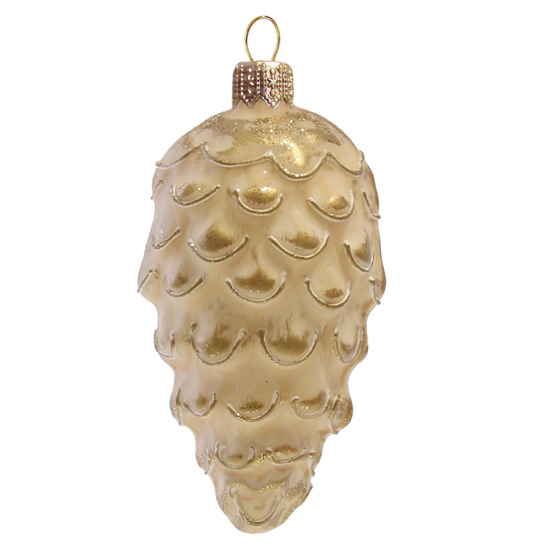 Cone creamy with bronze decor