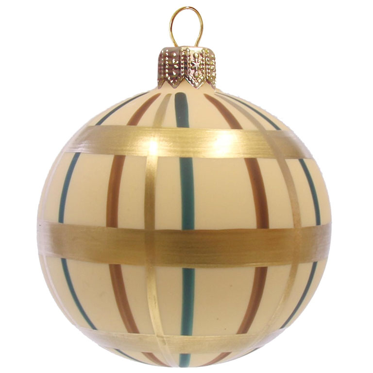 Bauble with coloured stripes