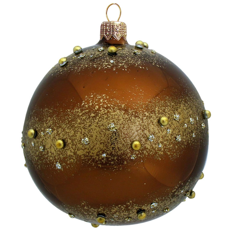 Bauble with bronze decor and stones