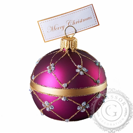 Purple table seating plan holder with décor matt finish
