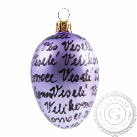 Easter Egg violet with text