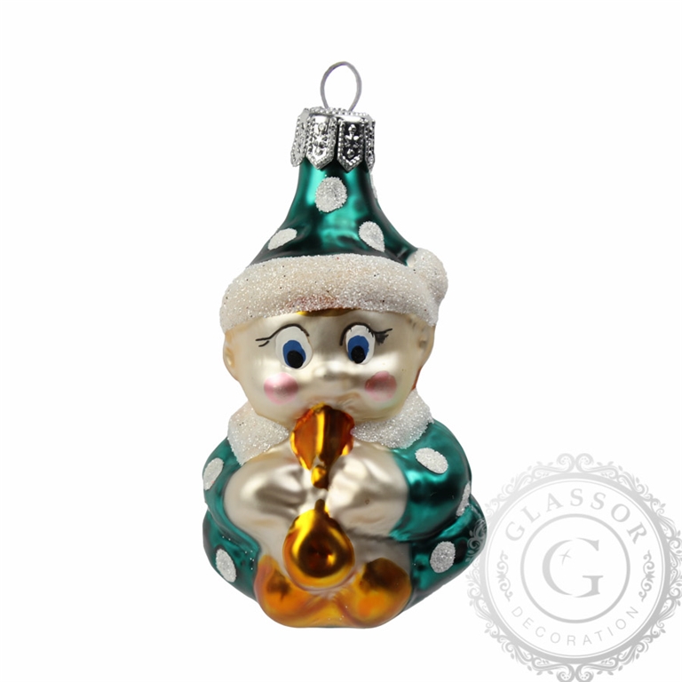 Turquoise gnome Christmas ornament
