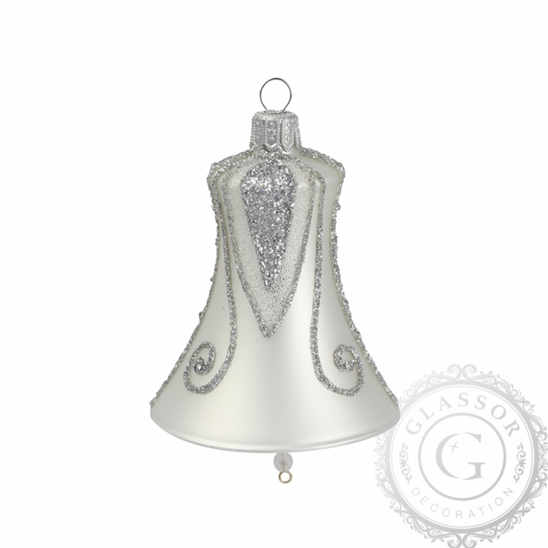 Silver Christmas bell with décor
