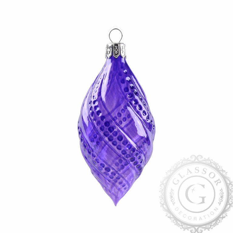 Christmas glass olive transparent purple