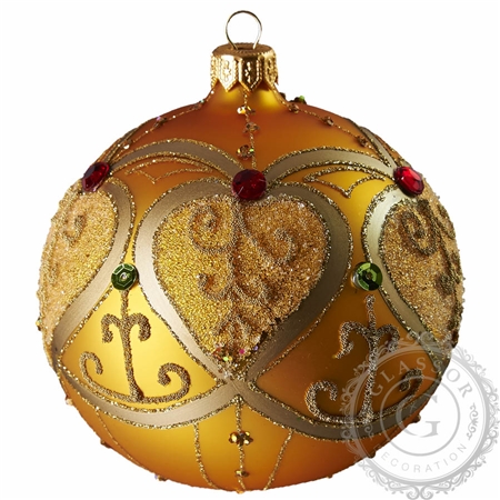 Gold Christmas ball with decor